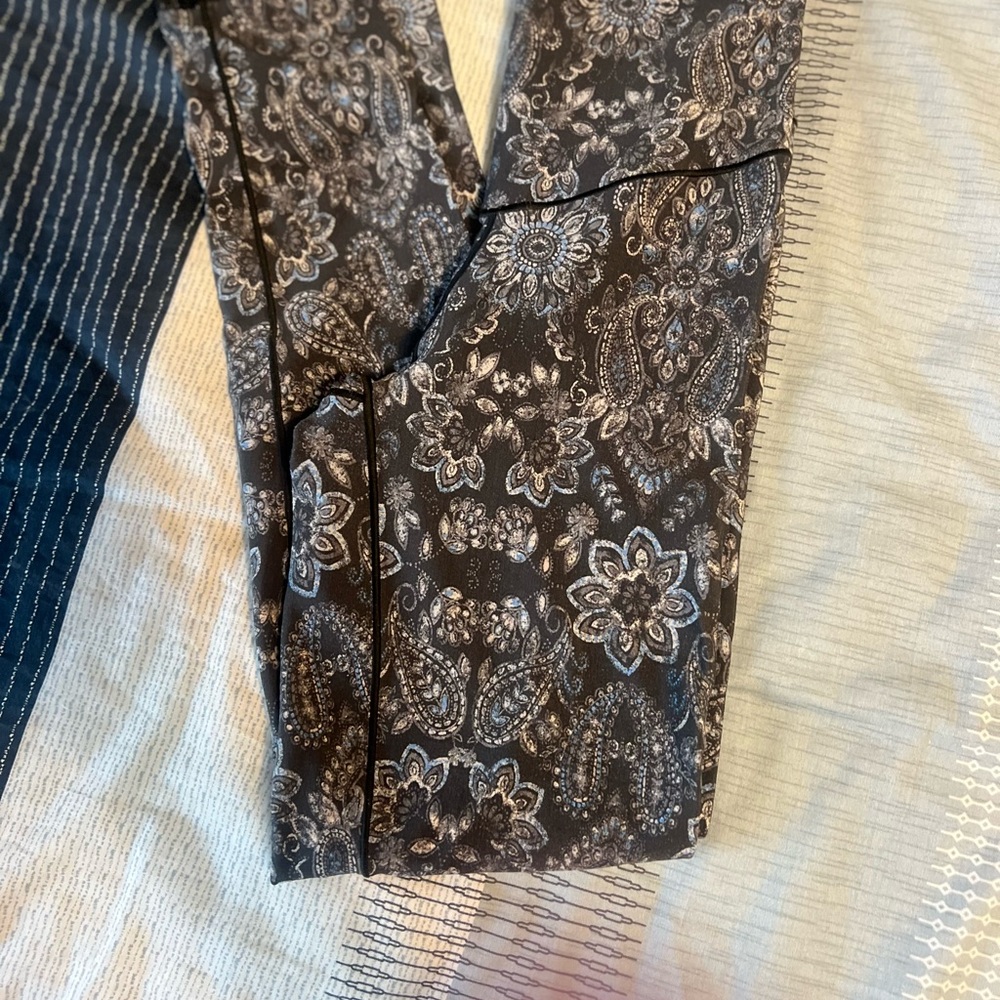 Aerie Blue and Gray Floral Pants